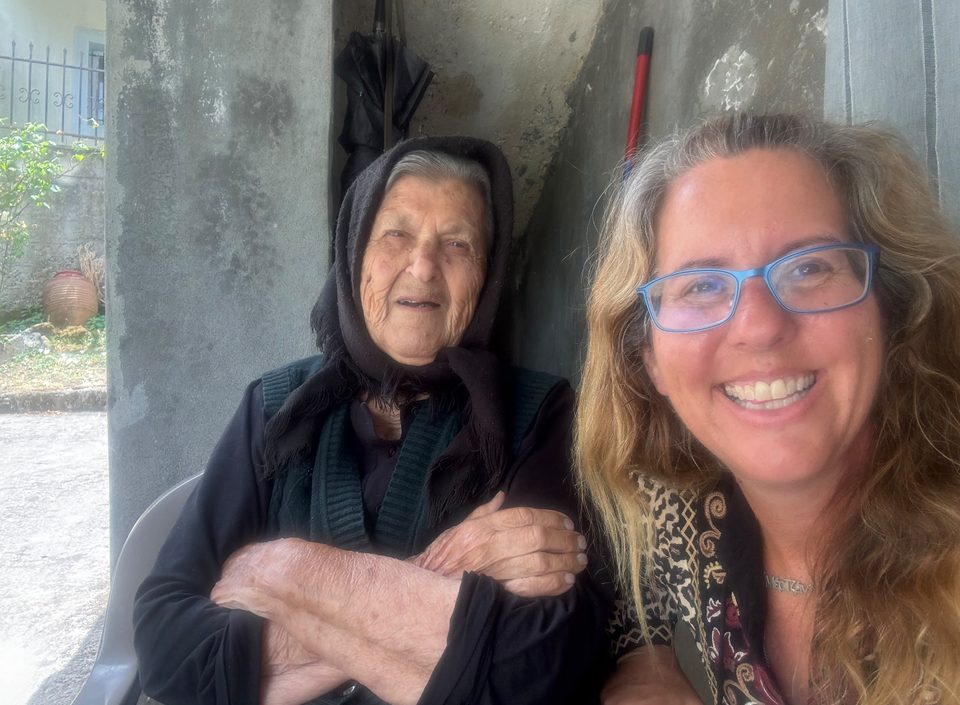 Mary Jane in her grandfather’s village in Greece, 2026