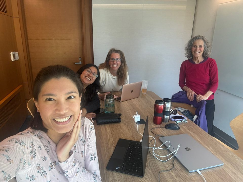 Kafenia staff Karla, Rose, Mary Jane and Barbara at the LA Library, May 2025